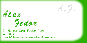 alex fedor business card